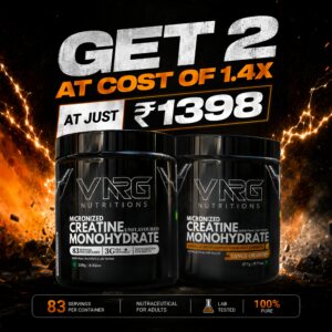 2x Creatine Monohydrate Pack (Unflavoured + Tangy Orange)
